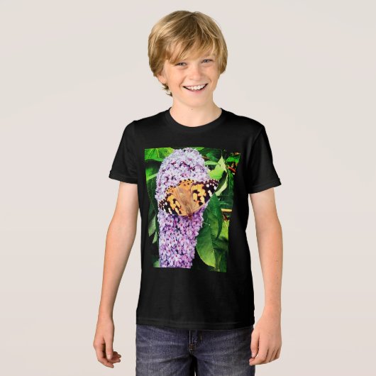 Orangenschmetterling Tri-Blend Shirt (Vorderseite voll)