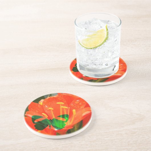 Orangenschmetterling Untersetzer (Seite)