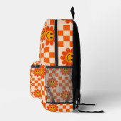 Orangenschwache Blume Individuelle Name Bedruckter Rucksack (Rechts)