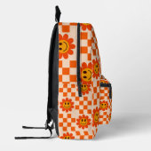 Orangenschwache Blume Individuelle Name Bedruckter Rucksack (Links)