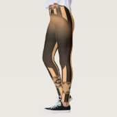 Orangenschwarze Leggings (Links)