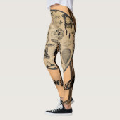 Orangenschwarze Leggings (Links)