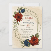 Orangenseeanbau Blume botanischer Geburtstag Einladung (Vorderseite)