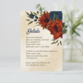 Orangenseehochzeit Begleitkarte (Stehend Vorderseite)