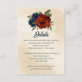 Orangenseehochzeit Begleitkarte