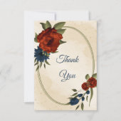 Orangenseehochzeit Dankeskarte (Vorderseite)