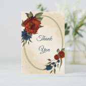 Orangenseehochzeit Dankeskarte (Stehend Vorderseite)