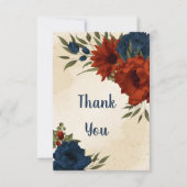 Orangenseehochzeit Dankeskarte (Vorderseite)