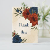 Orangenseehochzeit Dankeskarte (Stehend Vorderseite)