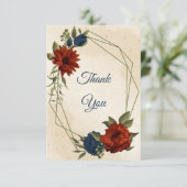 Orangenseehochzeit Dankeskarte (Stehend Vorderseite)