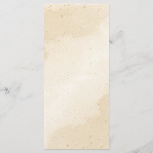 Orangenseehochzeit Menükarte (Rückseite)