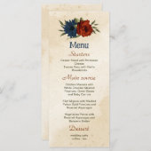 Orangenseehochzeit Menükarte (Vorne/Hinten)