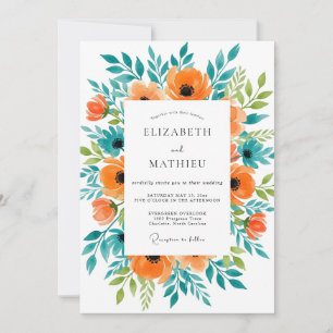 Orangensommer Botanische Hochzeit Sublime Einladung
