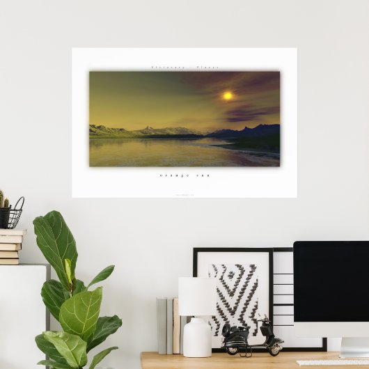 Orangensonne Poster (Heimbüro)
