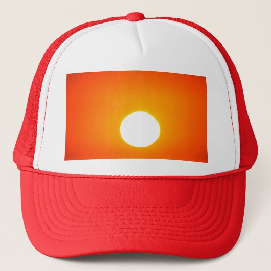 Orangensonne Truckerkappe (Vorderseite)