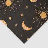 Orangensonne und Mondmuster Seidenpapier (Detail)