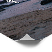 Orangensonnenuntergang - individuelles Anführungsp Poster (Ecke)