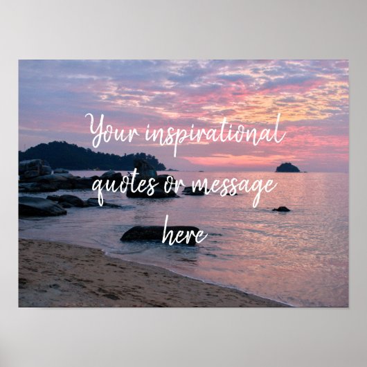 Orangensonnenuntergang - individuelles Anführungsp Poster (Vorne)