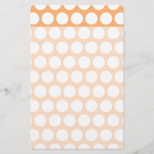 Orangensorbet und weiße Punkte Briefpapier