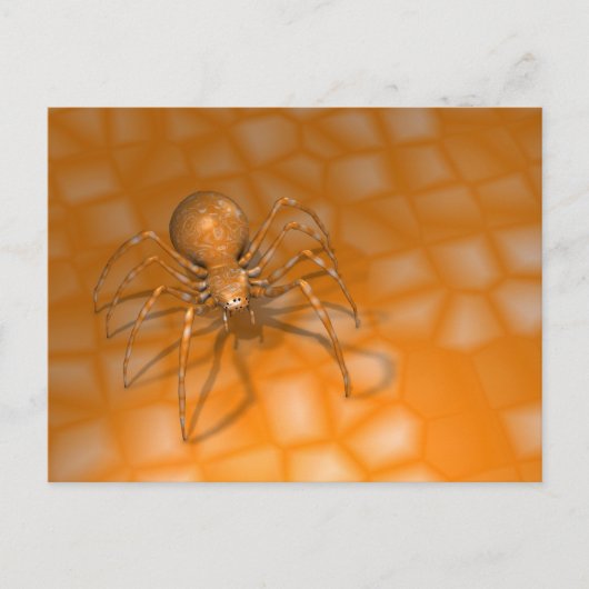 Orangenspinne Postkarte (Vorderseite)