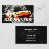 Orangensportwagen Visitenkarte (Vorne/Hinten)