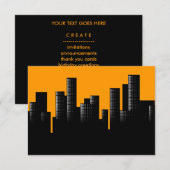 Orangenstadt Einladung (Vorne/Hinten)