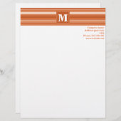 Orangenstreifen Briefbogen (Vorne/Hinten)