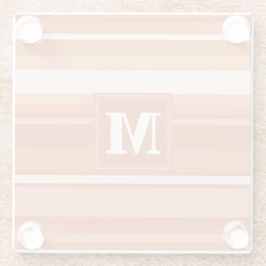 Orangenstreifen Glasuntersetzer (Rückseite)