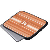 Orangenstreifen Laptopschutzhülle (Vorne Knopf)