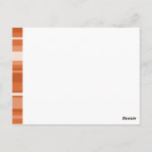 Orangenstreifen Postkarte (Rückseite)