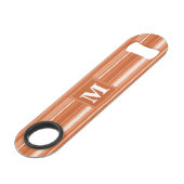 Orangenstreifen Speed Flaschenöffner (Vorderseite Schrägansicht)