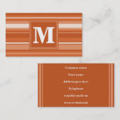Orangenstreifen Visitenkarte (Vorne/Hinten)