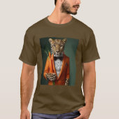 Orangentiger mit Karotten-T - Shirt (Vorderseite)