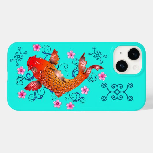 Orangentürkis Case-Mate iPhone Hülle (Rückseite (Horizontal))