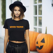 Orangentypografie der gehefteten Lehrerin T-Shirt