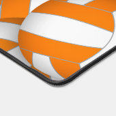 Orangenvolleyball-Mannschaftsfarben Sportler-Name Schreibtischunterlage (Ecke)