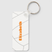 Orangenvolleyballteam - personalisierte Geschenke Schlüsselanhänger (Rückseite)