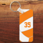 Orangenvolleyballteam - personalisierte Geschenke Schlüsselanhänger (Vorderseite)