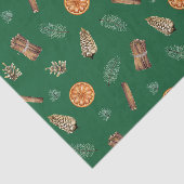Orangenweich, Kiefer, Pinecones Grün Seidenpapier (Ausschnitt)