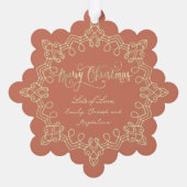 Orangenweih Ornament Karte (Rückseite)