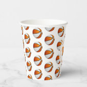 Orangenweiße Basketball Geburtstagsparty Pappbecher (Rechts)