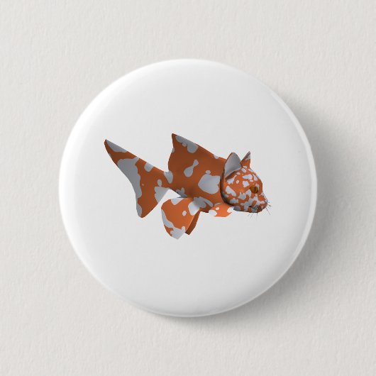 Orangenweißer Gepunkteter Katfisch Button (Vorderseite)