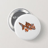 Orangenweißer Gepunkteter Katfisch Button (Vorne & Hinten)