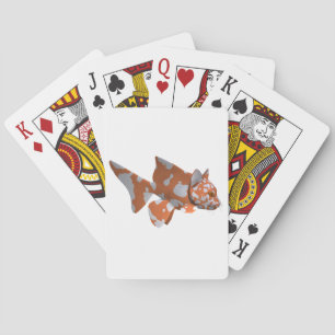 Orangenweißer Gepunkteter Katfisch Spielkarten