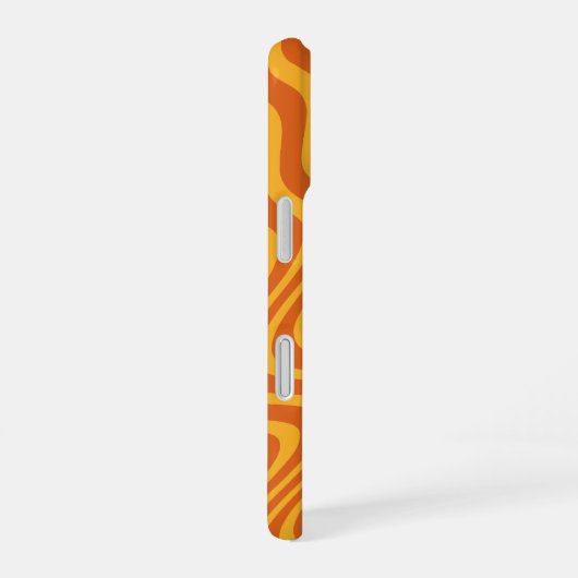 Orangenwellen iPhone 16 Hülle (Rechte Seite)