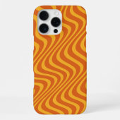 Orangenwellen iPhone Hülle (Rückseite)
