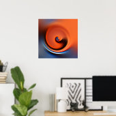 Orangenwirbel Poster (Heimbüro)