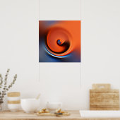 Orangenwirbel Poster (Küche)