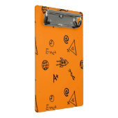 Orangenwissenschaftsunterricht Mini Klemmbrett (Schrägansicht)