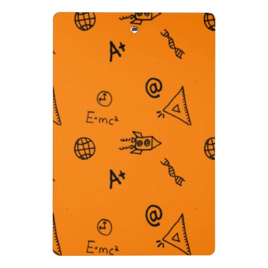 Orangenwissenschaftsunterricht Mini Klemmbrett (Rückseite)